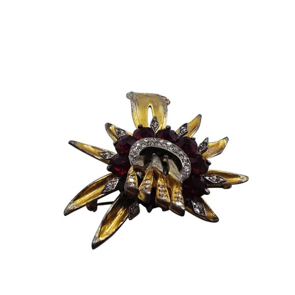 Antique Unsigned Reinad Heavy Older Dimensional Brooch (A8897) - Picture 5 of 8